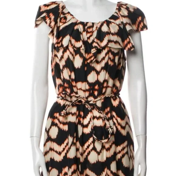 NWOT ULLA JOHNSON Anora Silk Midi Dress in Obsidian S $890